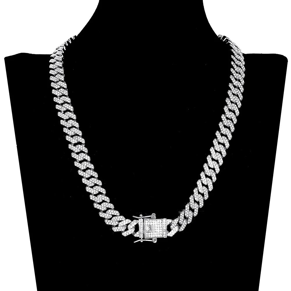 Round Cut Moissanite Diamond Hip Hop Jewelry Chain For Men's