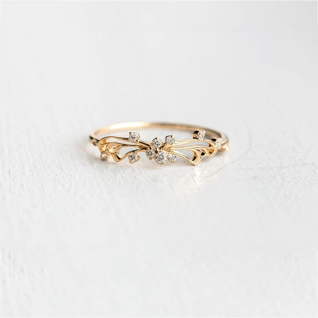 VVS1 Round Cut Moissanite Art Deco Proposal Ring