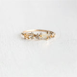 VVS1 Round Cut Moissanite Art Deco Proposal Ring