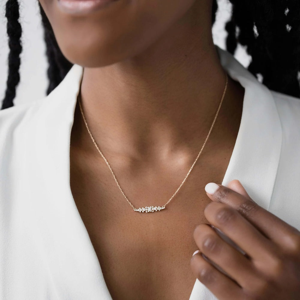 Colorless Moissanite Round Cut Unique Pendant Gift For Her