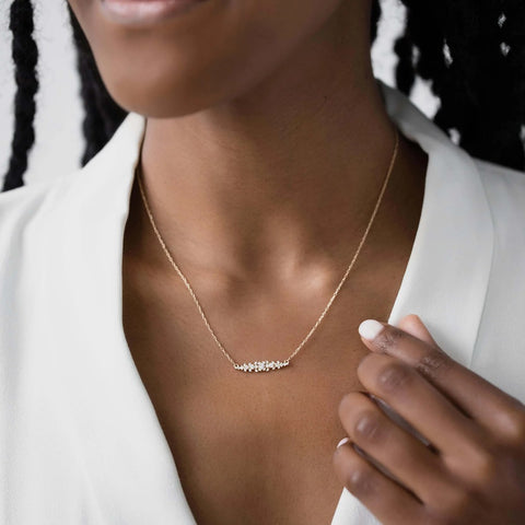 Colorless Moissanite Round Cut Unique Pendant Gift For Her