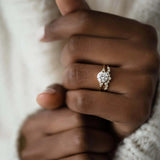 Round Cut Moissanite Half Eternity Wedding Band
