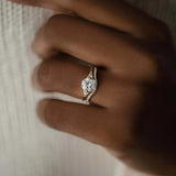 Round Cut Vintage Moissanite Engagement Ring