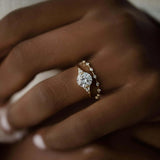 Round Cut Vintage Moissanite Engagement Ring