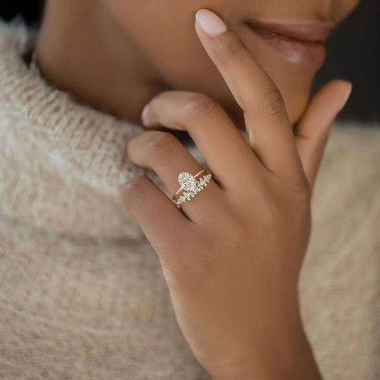 Moissanite Round Cut Unique Half Eternity Wedding Band