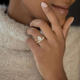 Moissanite Round Cut Unique Half Eternity Wedding Band