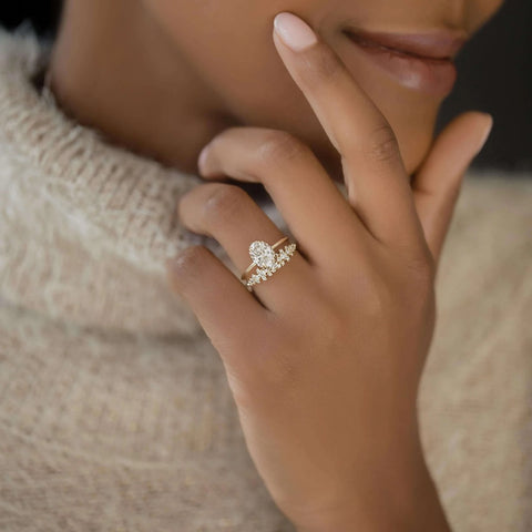 Moissanite Round Cut Unique Half Eternity Wedding Band