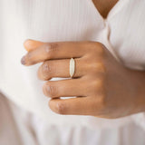 Round Cut Moissanite Unique Wedding Band For Women