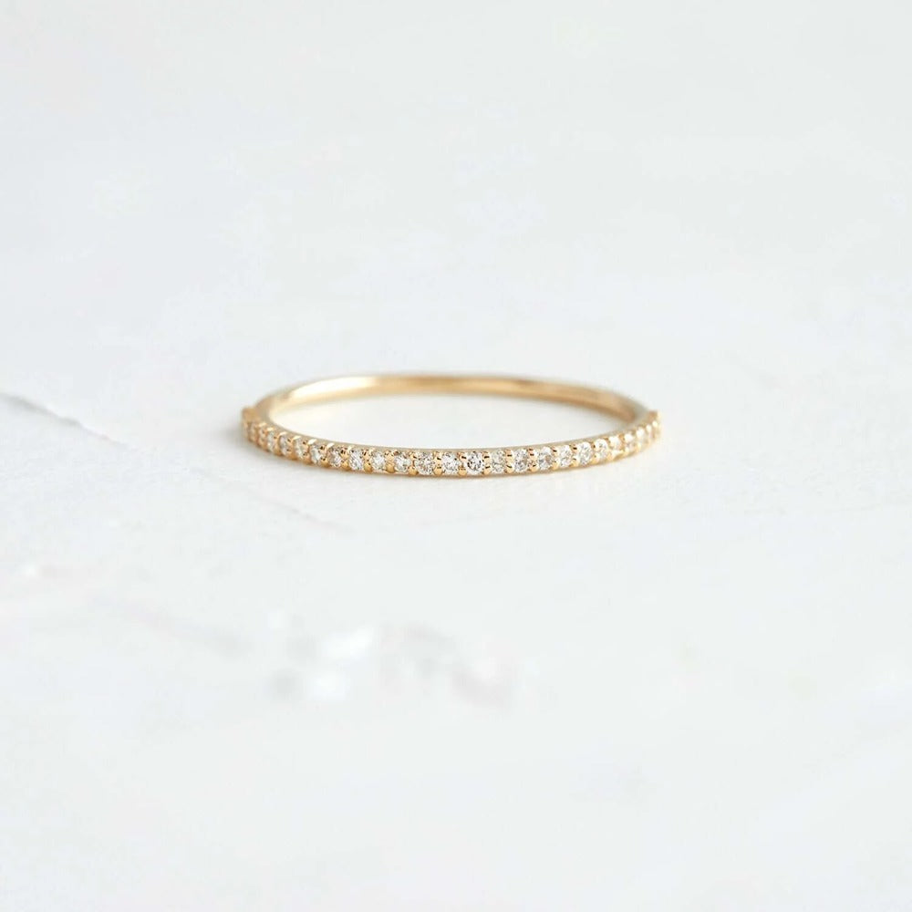 Round Cut Moissanite Eternity Band For Women