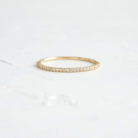 Round Cut Moissanite Eternity Band For Women