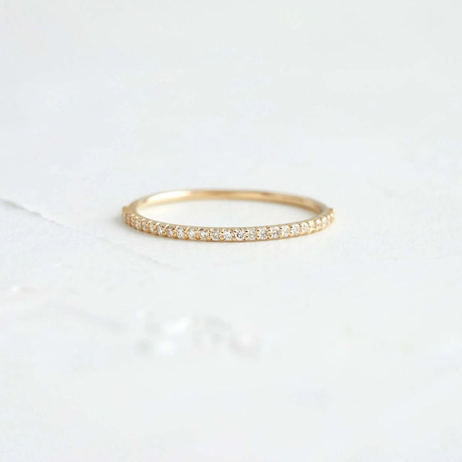 Round Cut Moissanite Eternity Band For Women