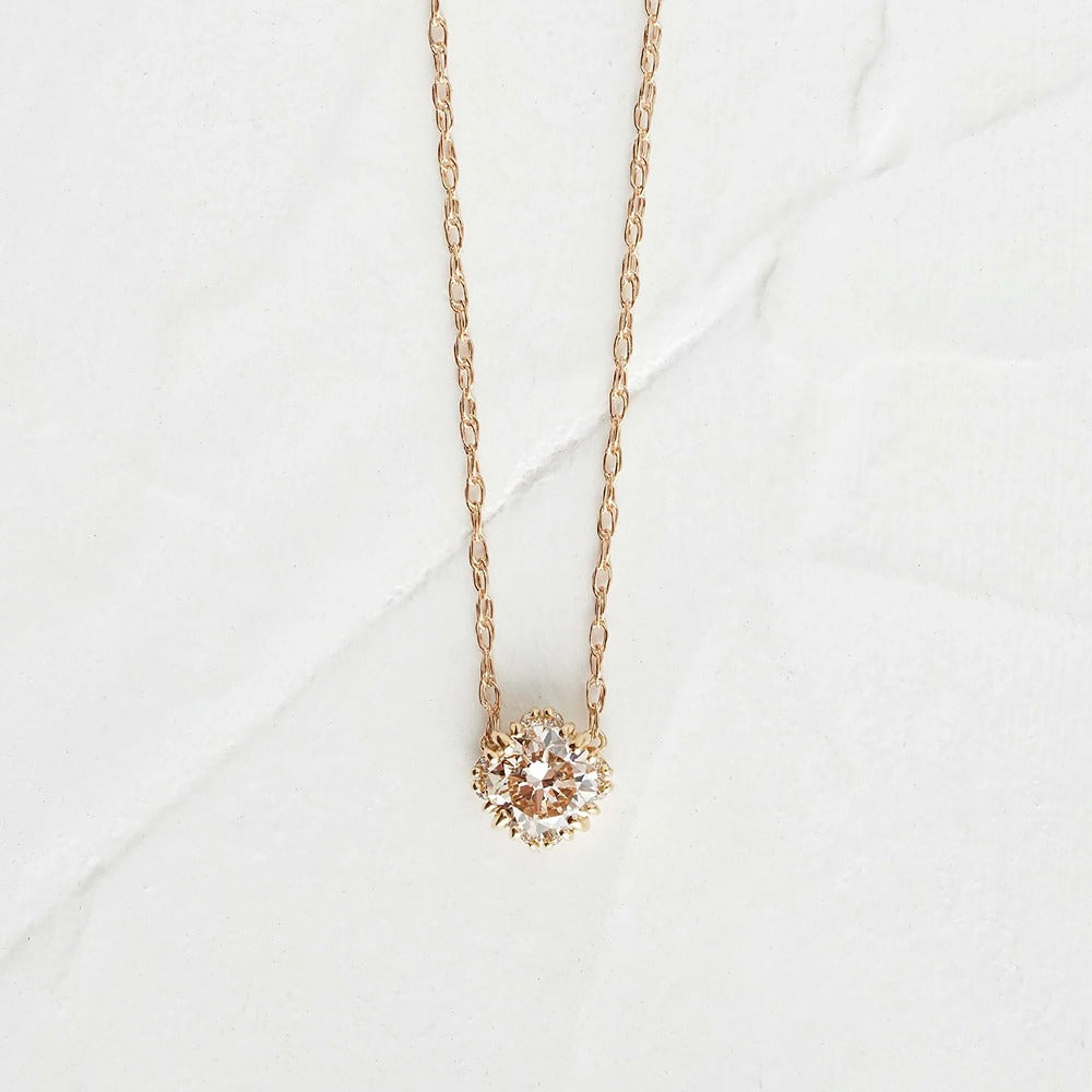 Round Cut Solitaire Moissanite Colorless  Pendant