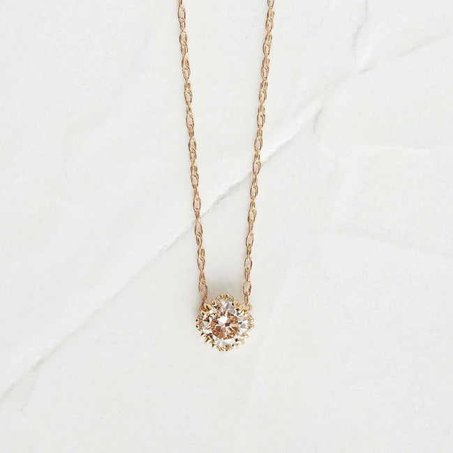 Round Cut Solitaire Moissanite Colorless  Pendant