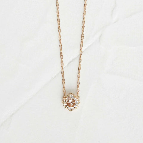 Round Cut Solitaire Moissanite Colorless  Pendant