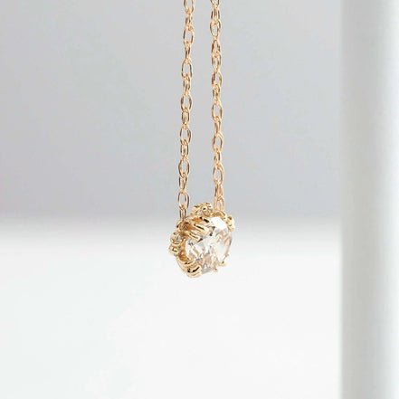 Round Cut Solitaire Moissanite Colorless  Pendant