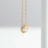 Round Cut Solitaire Moissanite Colorless  Pendant