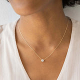 Moissanite Solitaire Round Cut Pendant For Women