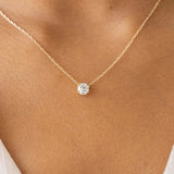 Moissanite Solitaire Round Cut Pendant For Women