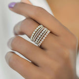 Round Cut Moissanite Half Eternity Band For Women