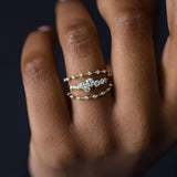 Round Cut Moissanite Half Eternity Wedding Band