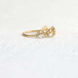Marquise & Round Cut Moissanite Half Eternity Wedding Band