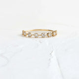 Moissanite Round Cut Half Eternity Band For Women
