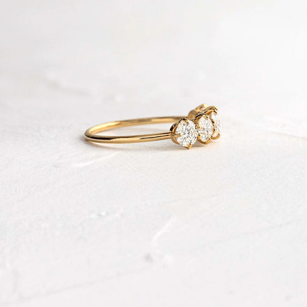 Round Cut Moissanite D Color Eternity Wedding Band