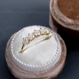 Round Cut Moissanite D Color Eternity Wedding Band