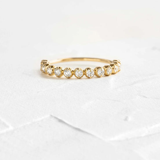 Round Cut Moissanite Half Eternity Band For Women