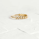 Round Cut Moissanite Half Eternity Band For Women