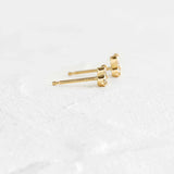 Round Cut Moissanite Three Stone Stud  Earrings For Women