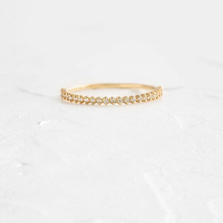 D Color Moissanite Round Cut Half Eternity Band