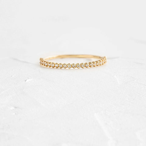 D Color Moissanite Round Cut Half Eternity Band