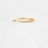 D Color Moissanite Round Cut Half Eternity Band