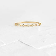 Round Cut Moissanite Half Eternity Wedding Band
