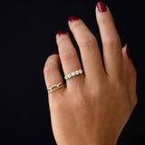 Round Cut Moissanite D Color Eternity Wedding Band