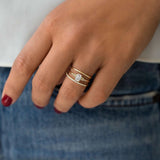 Emerald Cut Vintage Moissanite Engagement Ring