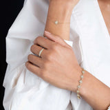 Round Cut Moissanite Flower Shape Tennis Bracelet For Women