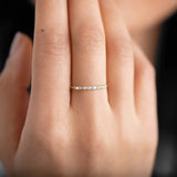 Moissanite Emerald & Round Cut Half Eternity Band For Women