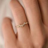 Round Cut Moissanite Half Eternity Wedding Band