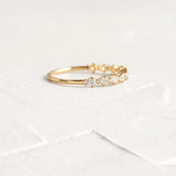 Colorless Moissanite Round Cut Half Eternity Band For Women
