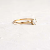 Moissanite Solitaire Round Cut Engagement Ring