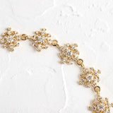 Round Cut Moissanite Flower Shape Tennis Bracelet For Women