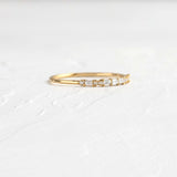 Moissanite Emerald & Round Cut Half Eternity Band For Women
