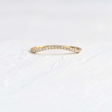 Moissanite Round Cut Curved Eternity Band
