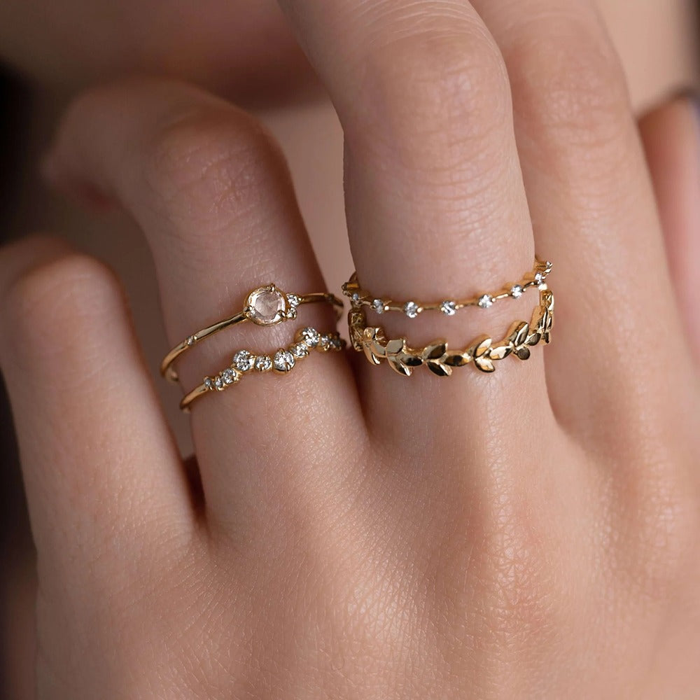 Round Cut Moissanite Half Eternity Wedding Band