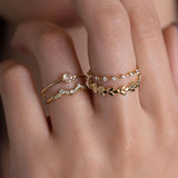 Round Cut Moissanite Half Eternity Wedding Band