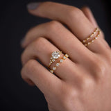 Moissanite Round Cut Half Eternity Band For Women