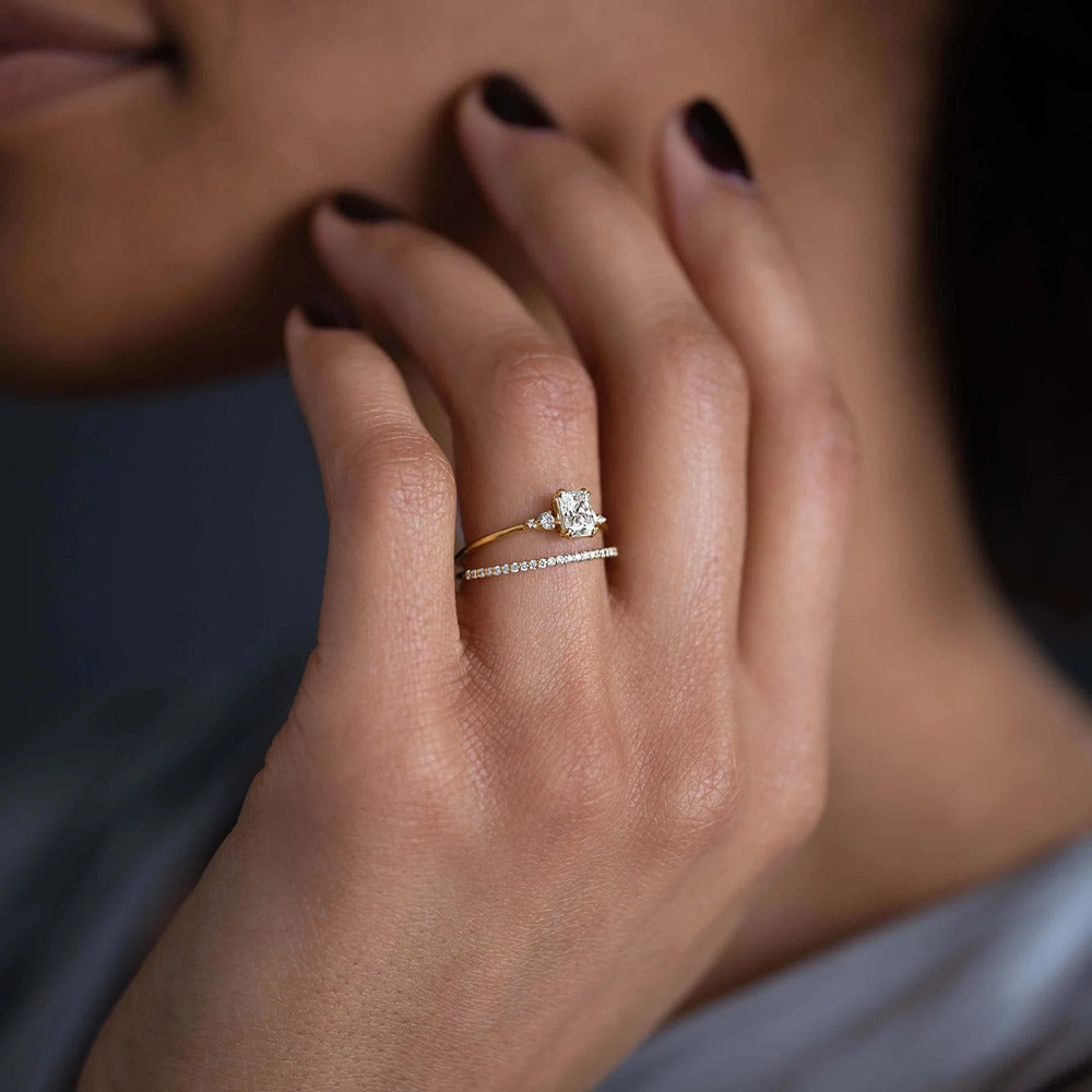 Round Cut Moissanite Eternity Band For Women