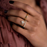 Colorless Moissanite Round Cut Half Eternity Band For Women